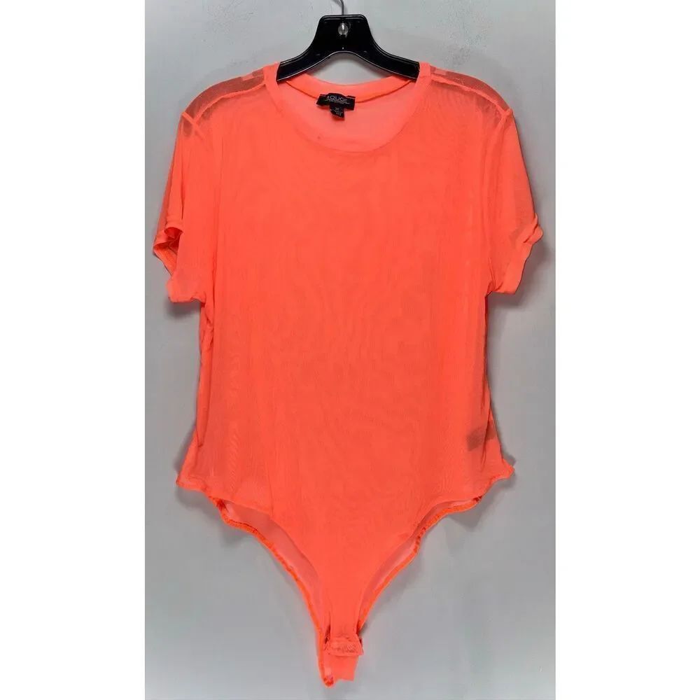 Rouge collection y2k orange mesh bodysuit size 2x